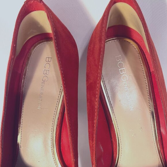 BCB Generation Harleigh Burnt Orange/Gold Trim 4" Stilettos -Pointy Toe-8 1/2 B - Picture 14 of 16